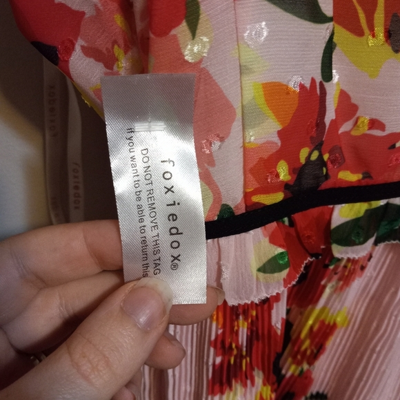 𝅺NWT Anthropolgie Foxidox Floral Accordian Pleated Dress - Picture 12 of 14